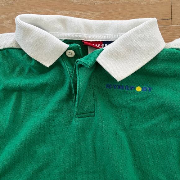 Vintage 1990's Gymboree GymSports Green Polo Shirt Large 4/5 Years - Picture 2 of 4